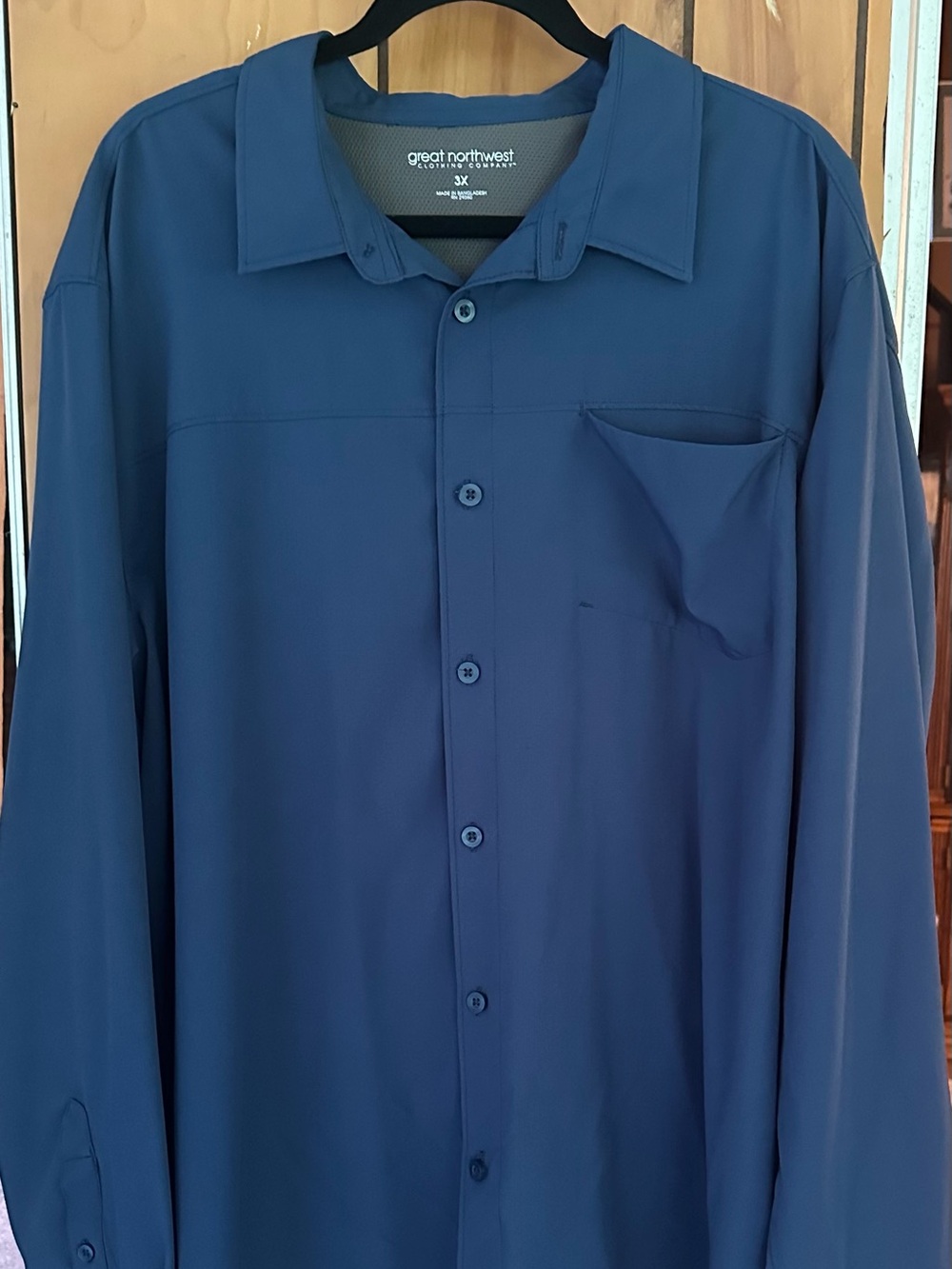 Great Northwest Clothing Company Men's Dark Navy Collared Shirt